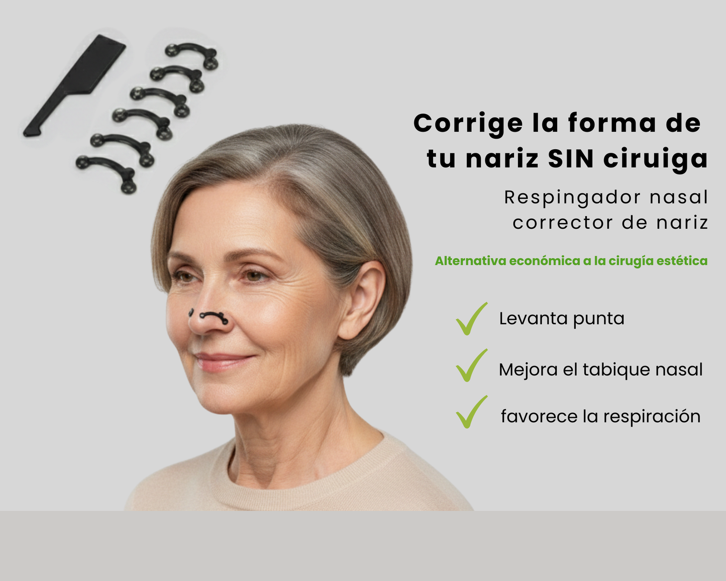 Respingador Nasal - Rinoplastía sin cirugía (PACK 3 UNIDADES)