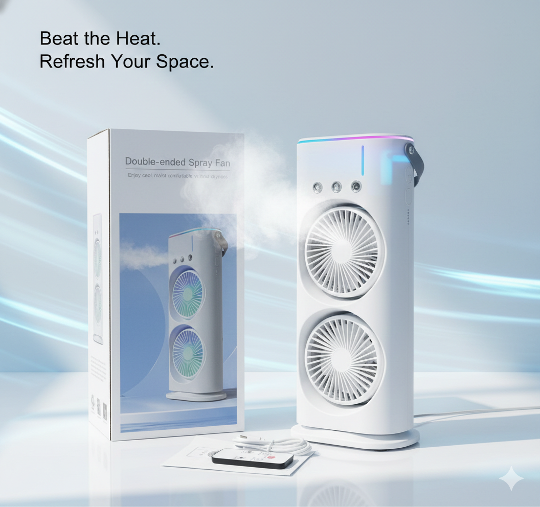 VENTILADOR HUMIDIFICADOR DOBLE