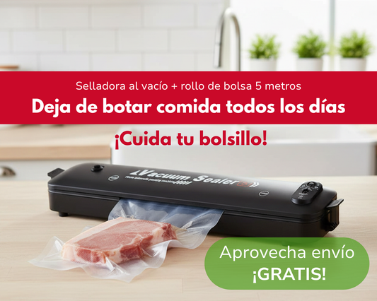SELLADORA AL VACIO + rollo 5 mts