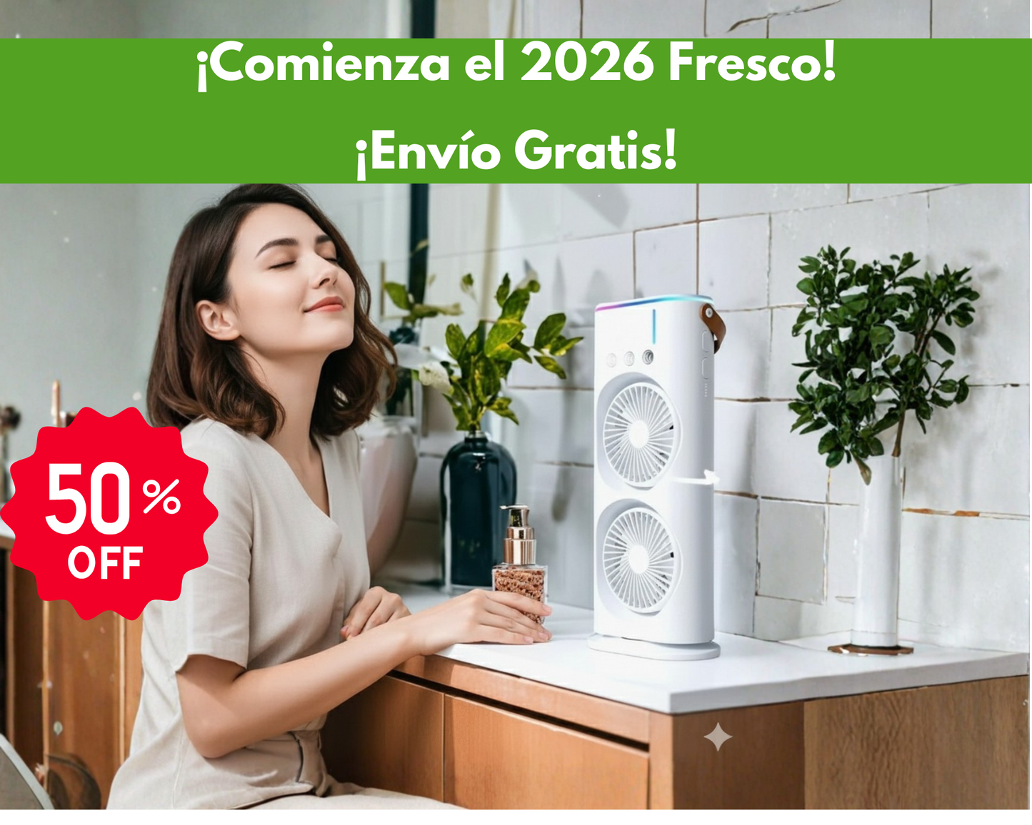 VENTILADOR HUMIDIFICADOR DOBLE